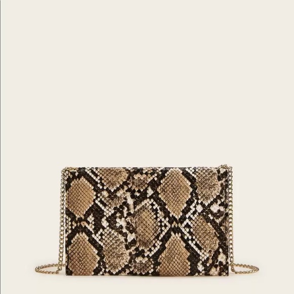 Snakeskin print brown crossbody bag 839972 - Picture 2 of 4